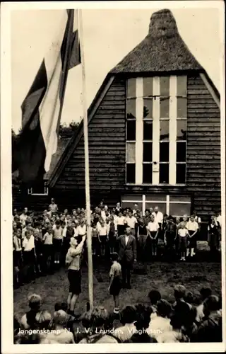 Ak Leusden Utrecht Niederlande, N.J.V. Jongenskamp, Vlaghijsen