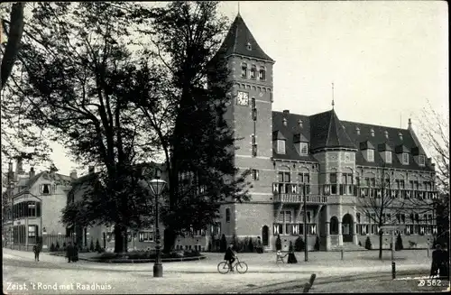 Ak Zeist Utrecht Niederlande, 't Rond met Raadhuis
