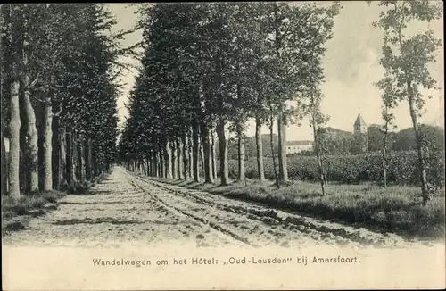 Ak Oud Leusden Utrecht Niederlande, Wandelwegen om het Hotel