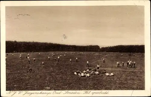 Ak Leusden Utrecht Niederlande, N.J.V. Jangenskamp, Het speelveld