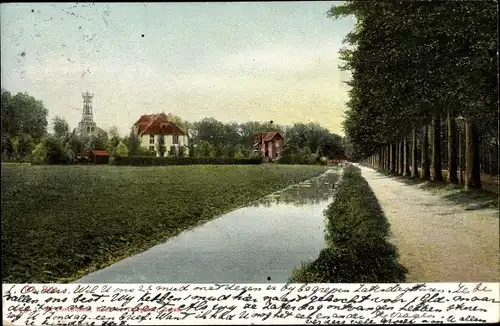 Ak De Bilt Utrecht Niederlande, Gracht, Partie unter Bäumen