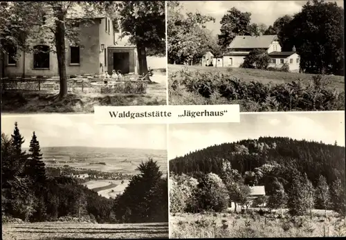 Ak Lehn Obergurig in der Lausitz, Waldgaststätte Jägerhaus