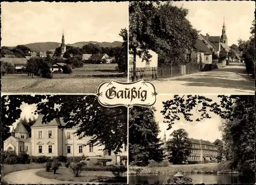 Ak Gaußig in der Oberlausitz, Erholungsheim der Technischen Universität Dresden, Kirche