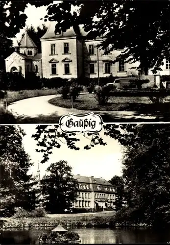 Ak Gaußig in der Oberlausitz, Schloss Gaußig, Erholungsheim der TU Dresden