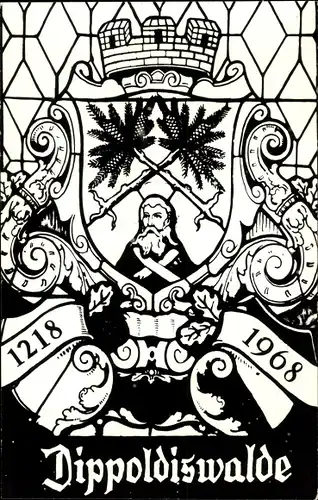 Ak Dippoldiswalde im Erzgebirge, 750 Jahre, 1218-1968, Wappen