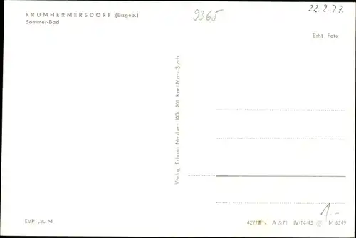 Ak Krumhermersdorf Zschopau im Erzgebirge, Sommerbad