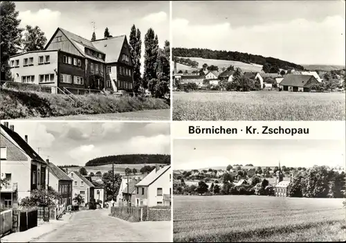 Ak Börnichen im Erzgebirge, Gesamtansicht, Straßenpartie, Gasthaus