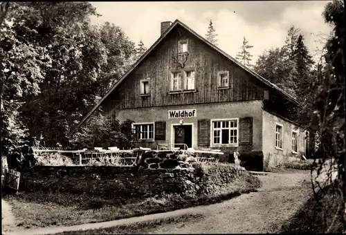 Ak Venusberg Drebach im Erzgebirge, Pension Waldhof, Außenansicht