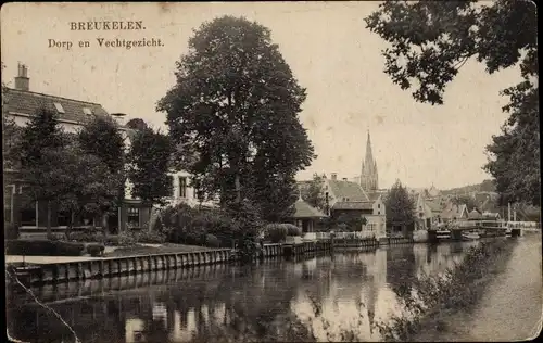 Ak Breukelen Stichtse Vecht Utrecht Niederlande, Dorp en Vechtgezicht