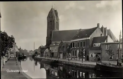 Ak Oudewater Utrecht Niederlande, Ijssel, Kerk