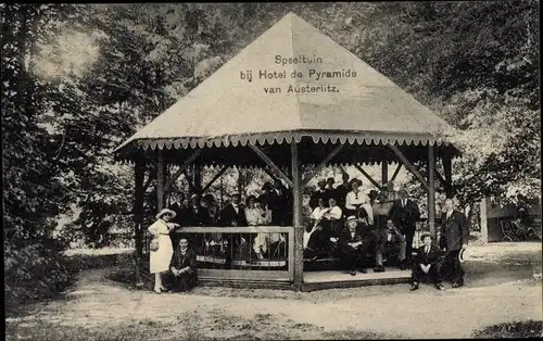 Ak Austerlitz Zeist Utrecht Niederlande, Gebr. van Kolfschoten, Hotel de Pyramide, Speeltuin