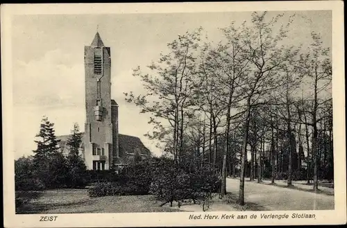 Ak Zeist Utrecht Niederlande, Ned. Herv. Kerk aan de Verlengde Slotlaan