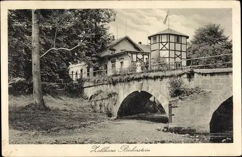 Ak Bieberstein Reinsberg in Sachsen, Gasthof Zollhaus Bieberstein