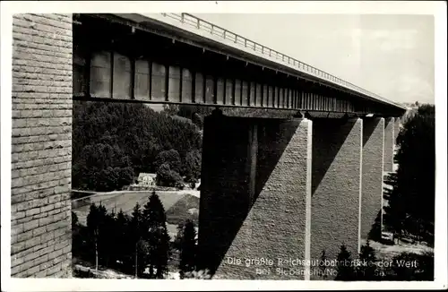 Ak Siebenlehn Großschirma in Sachsen, Reichsautobahnbrücke, Muldental