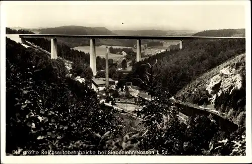 Ak Siebenlehn Großschirma in Sachsen, Reichsautobahnbrücke