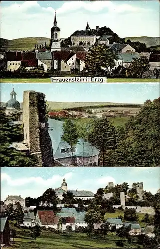 Ak Frauenstein im Erzgebirge, Ortsansichten