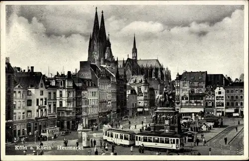 Ak Köln am Rhein, Heumarkt, Straßenbahn