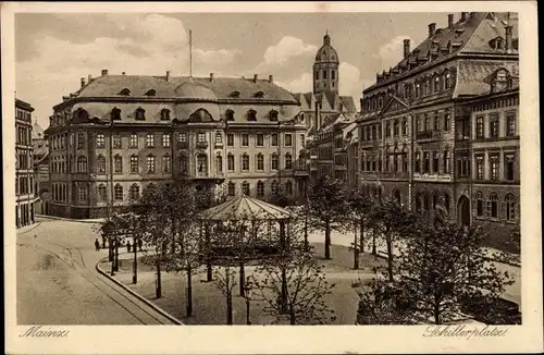 Ak Mainz am Rhein, Schillerplatz, Pavillon