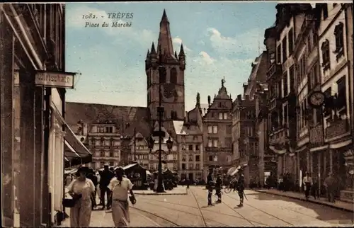 Ak Trier an der Mosel, Treves, Place du Marche