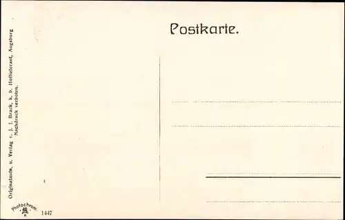 Ak Augsburg Schwaben, Partie beim Oblaterwall,Ruderboot