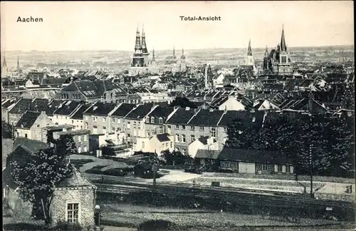 Ak Aachen in Nordrhein Westfalen, Totalansicht