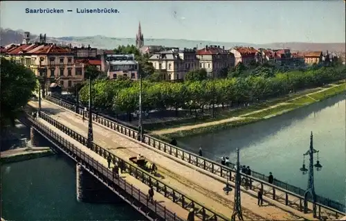 Ak Saarbrücken im Saarland, Luisenbrücke
