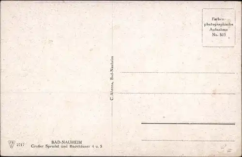 Ak Bad Nauheim in Hessen, Großer Sprudel und Badehäuser