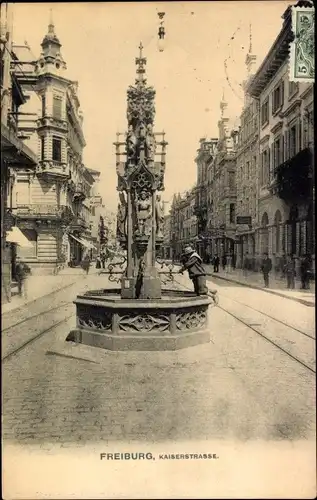 Ak Freiburg im Breisgau, Kaiserstraße