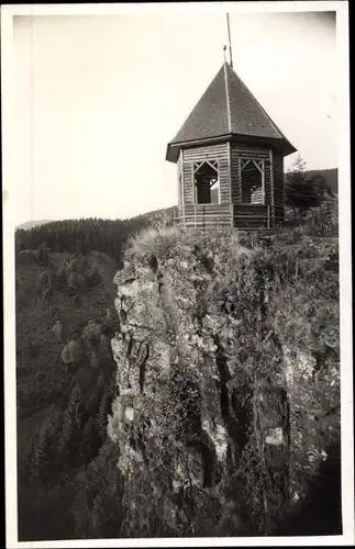 Ak Bad Rippoldsau Schapbach im Schwarzwald, Burgbachfelsen