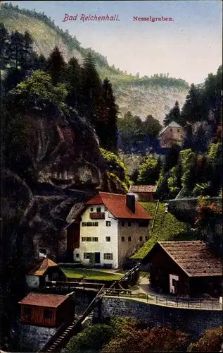 Ak Bad Reichenhall in Oberbayern, Nesselgraben