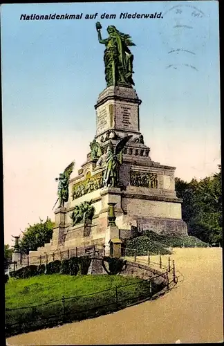 Ak Rüdesheim am Rhein, Niederwald Nationaldenkmal