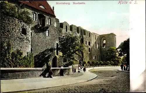 Ak Halle an der Saale, Moritzburg, Nordseite