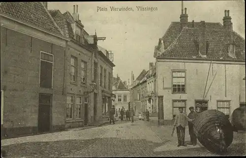 Ak Vlissingen Zeeland Niederlande, Plein Vierwinden