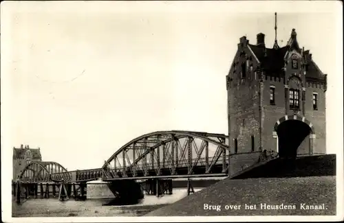 Ak Heusden Nordbrabant, Brug over het Heusdens Kanaal