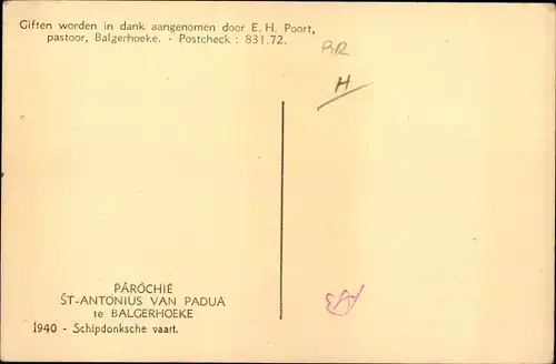 Ak Balgerhoeke Nordbrabant, Schipdonksche vaart