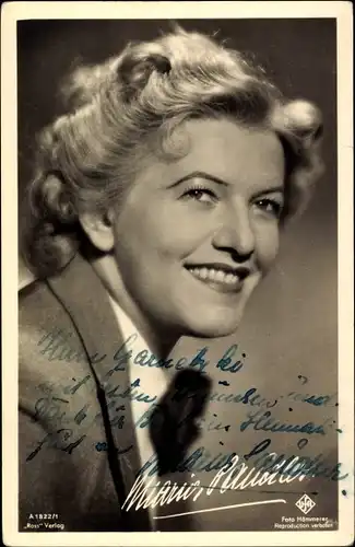 Ak Schauspielerin Maria Paudler, Portrait, Autogramm