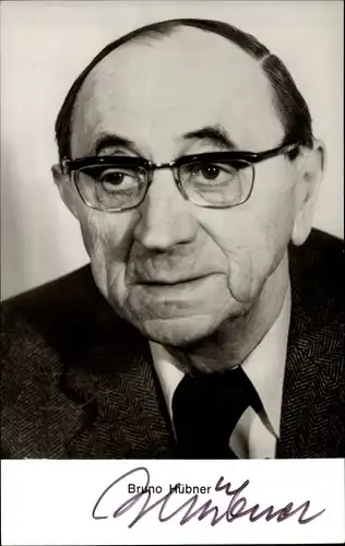 Ak Schauspieler Bruno Hübner, Portrait, Autogramm