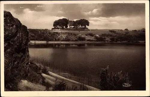 Ak Schalkenmehren in der Eifel, Weinfelder Maar, Totenmaar