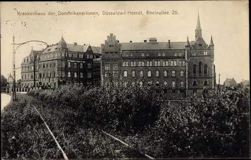 Ak Heerdt Düsseldorf am Rhein, Krankenhaus der Dominikanerinnen, Rheinallee 26