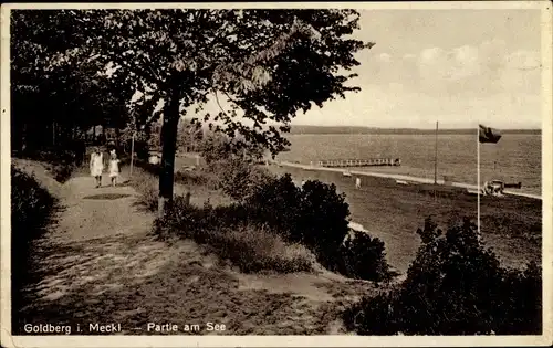 Ak Goldberg in Mecklenburg, Partie am See