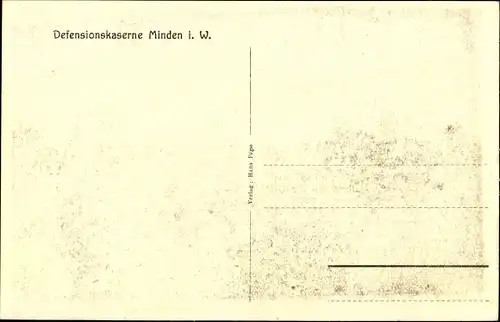 Ak Minden in Westfalen, Defensionskaserne