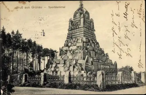 Ak Berlin Köpenick Grünau, Sportdenkmal