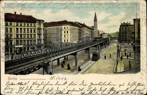 Litho Berlin Kreuzberg, Hochbahnhof Oranienstraße