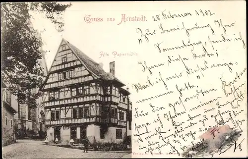 Ak Arnstadt in Thüringen, Alte Papiermühle