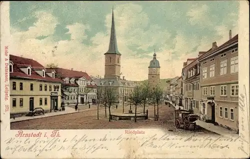 Ak Arnstadt in Thüringen, Riedplatz