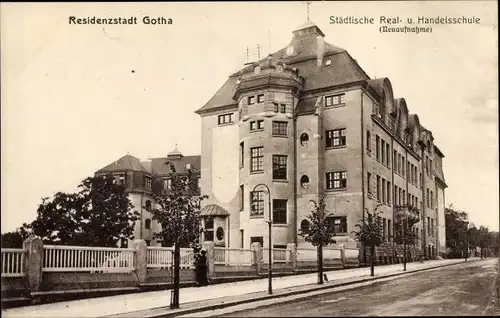 Ak Gotha in Thüringen, Städtische Real- und Handelsschule