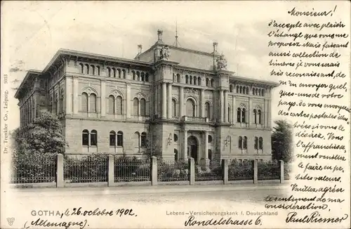 Ak Gotha in Thüringen, Lebensversicherungsbank für Deutschland