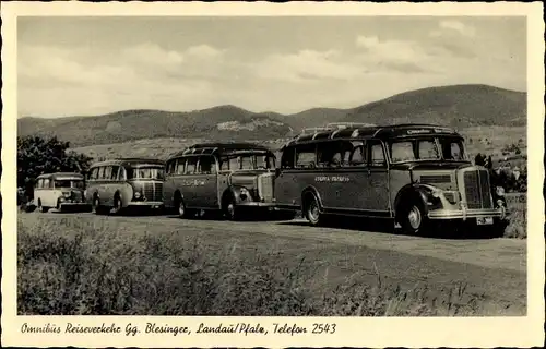 Ak Landau in der Pfalz, Omnibus Reiseverkehr Gg. Blesinger