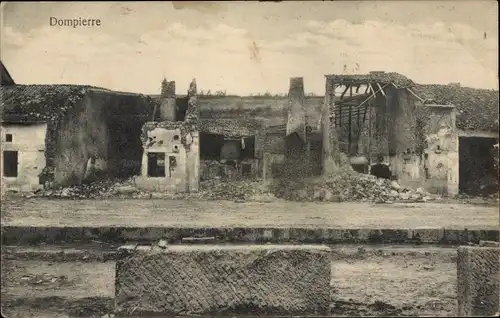 Ak Dompierre Becquincourt Somme, Kriegszerstörung 1. WK