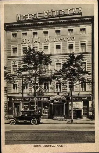 Ak Berlin Kreuzberg, Hotel Minerva, Stresemannstraße 68